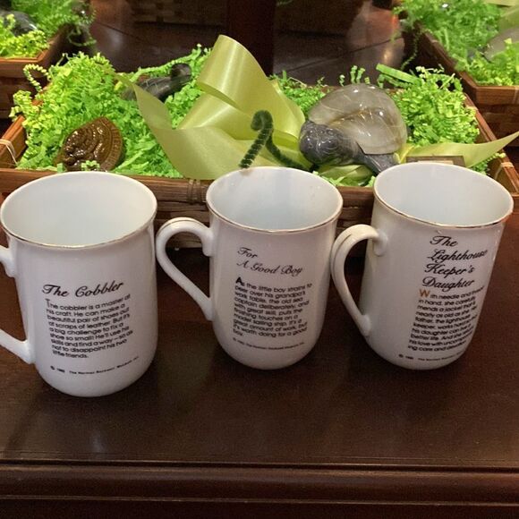 Set of 3, Official Norman Rockwell Collectible Mug with 24K Trim Vintage - Picture 10 of 10